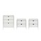 Manhattan Comfort Coney 3-Piece Dresser and 2 Nightstands in White 188GMC1 - alternate 3
